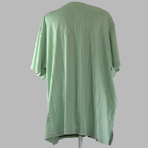 Fashion Bug Women's Green Short Sleeve Button-Up V-Neck Blouse Size 26/28W C924 - Picture 5 of 6